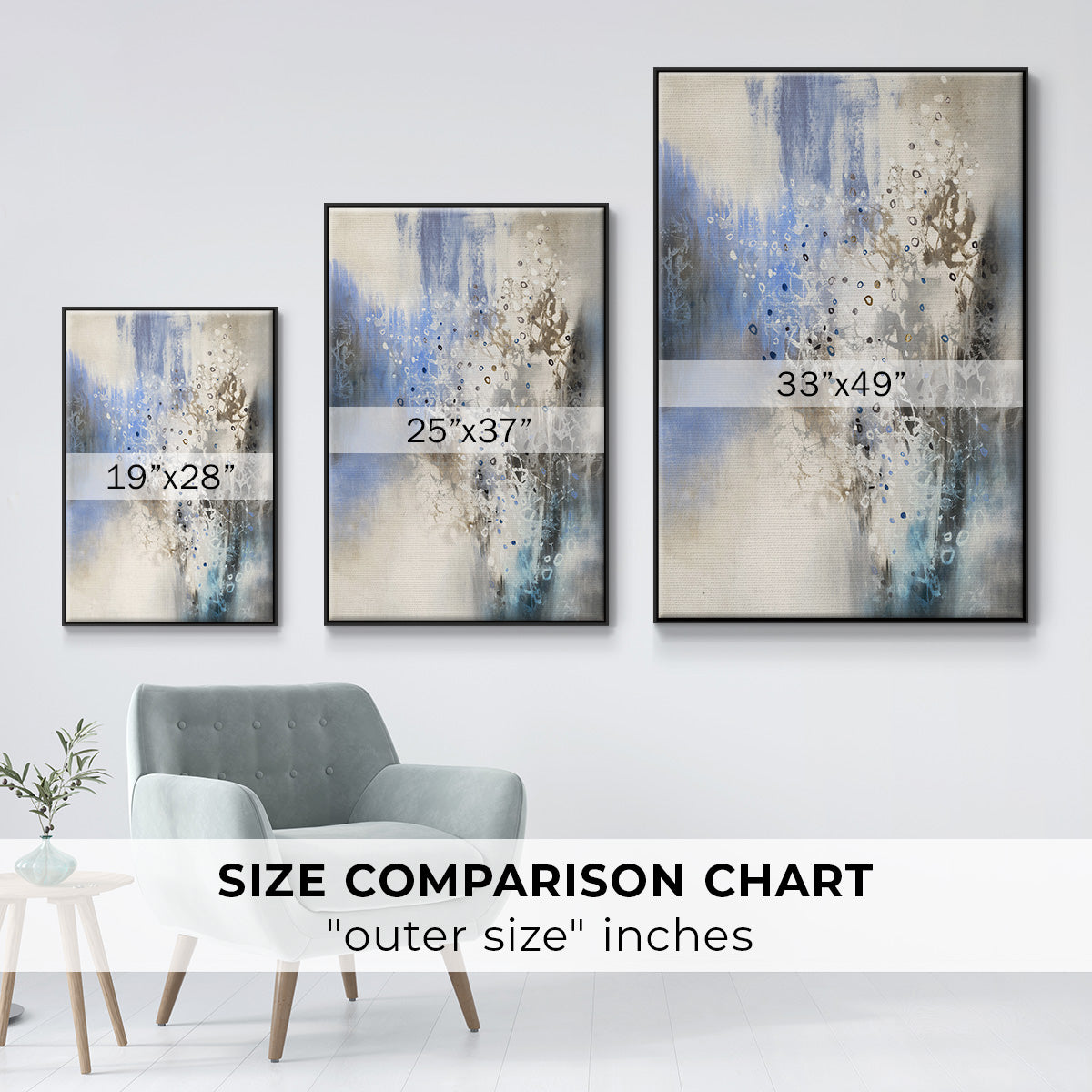 Glacier Stones - Floater Framed Canvas Print