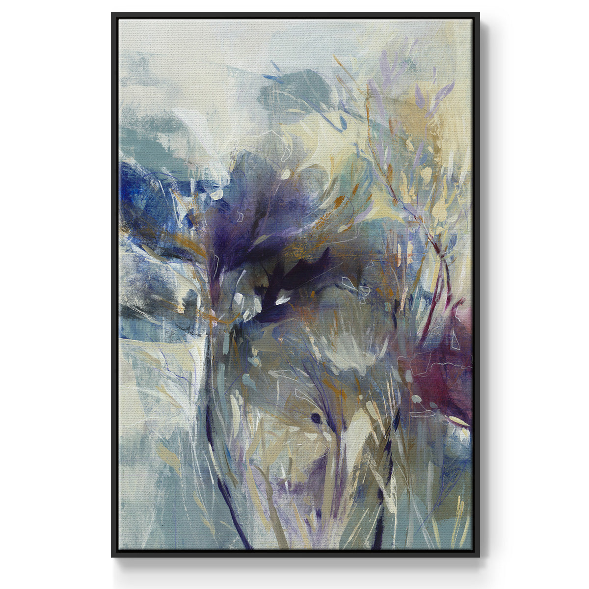 Meadow Saffron I - Floater Framed Canvas Print