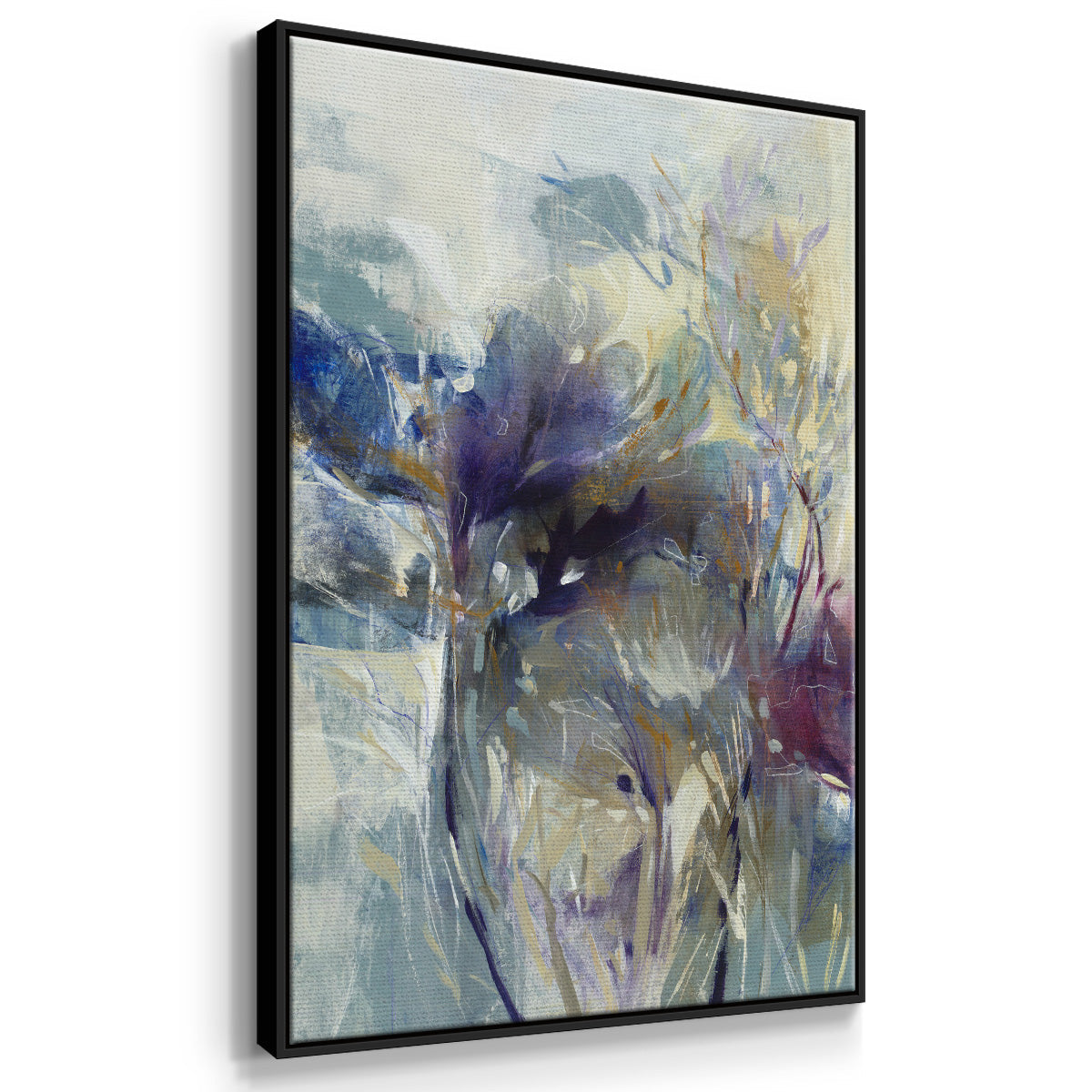 Meadow Saffron I - Floater Framed Canvas Print
