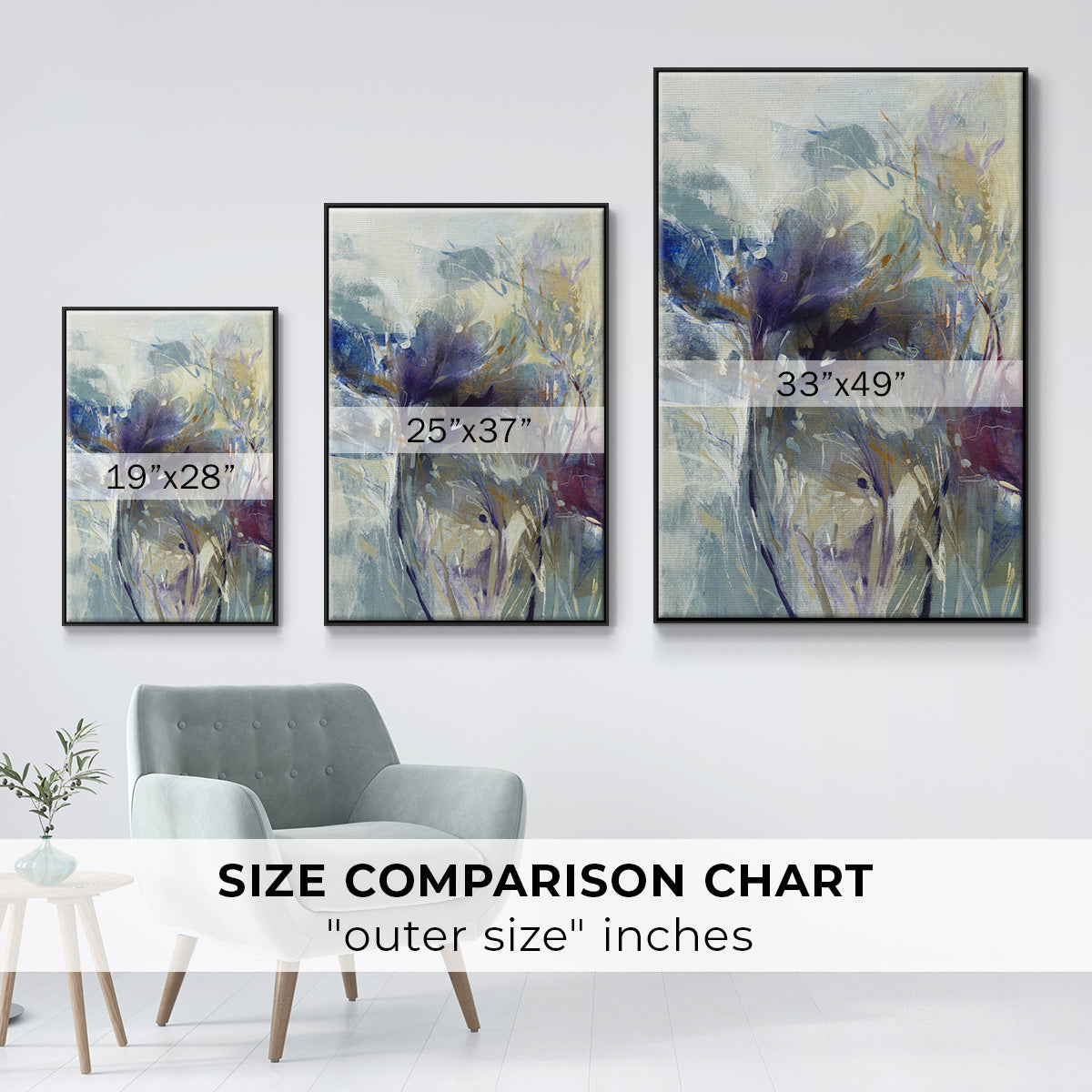 Meadow Saffron I - Floater Framed Canvas Print