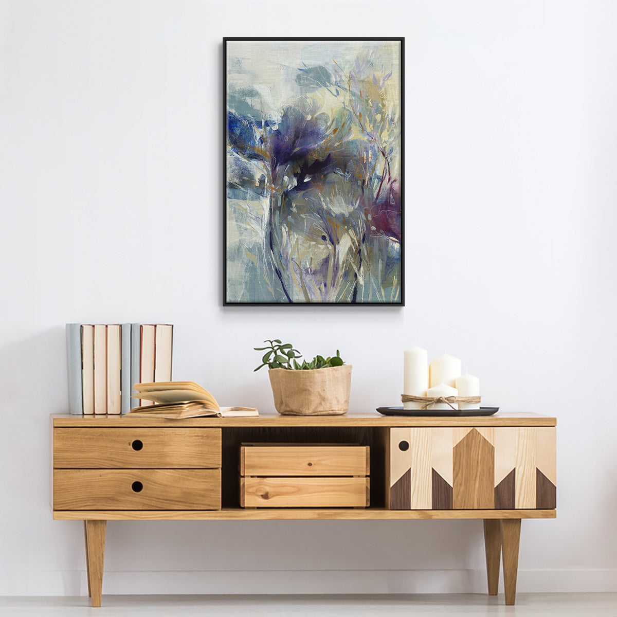 Meadow Saffron I - Floater Framed Canvas Print