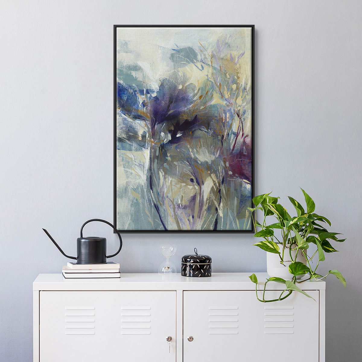 Meadow Saffron I - Floater Framed Canvas Print