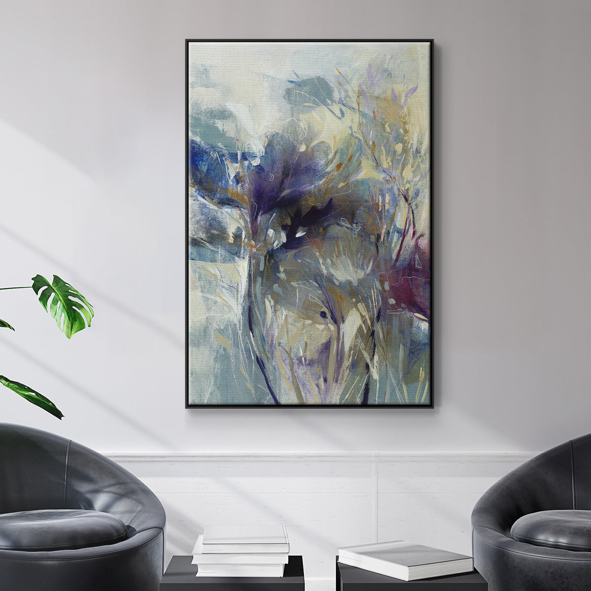 Meadow Saffron I - Floater Framed Canvas Print