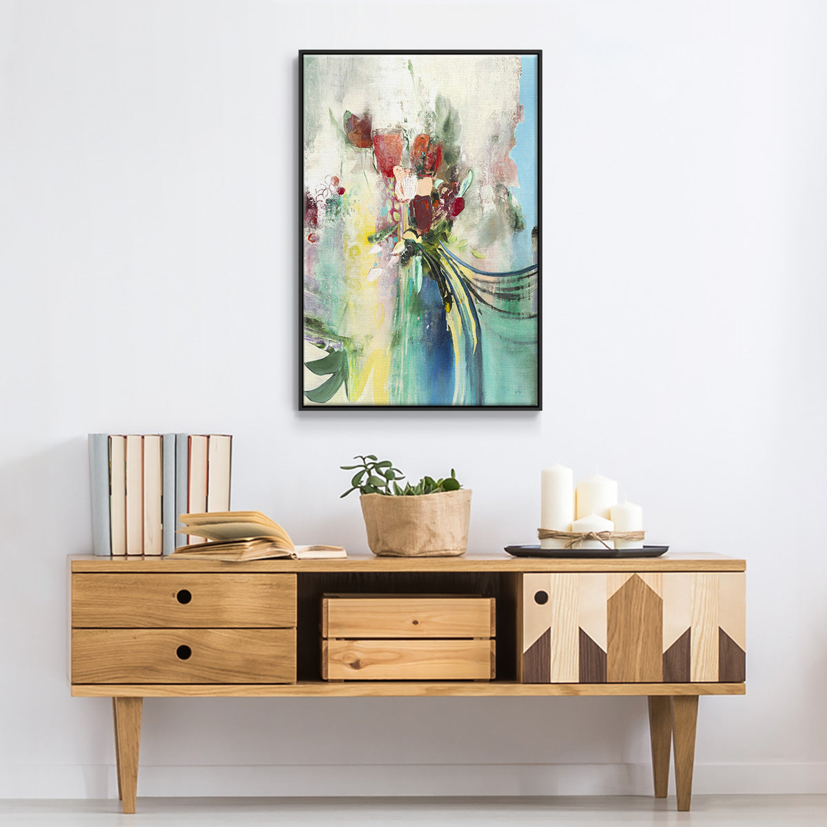 Celebration I - Floater Framed Canvas Print