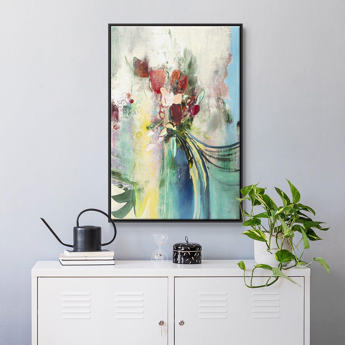 Celebration I - Floater Framed Canvas Print