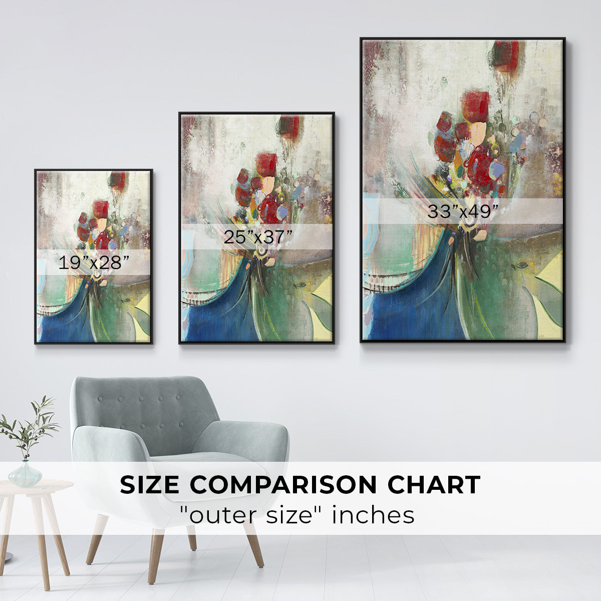 Celebration II - Floater Framed Canvas Print