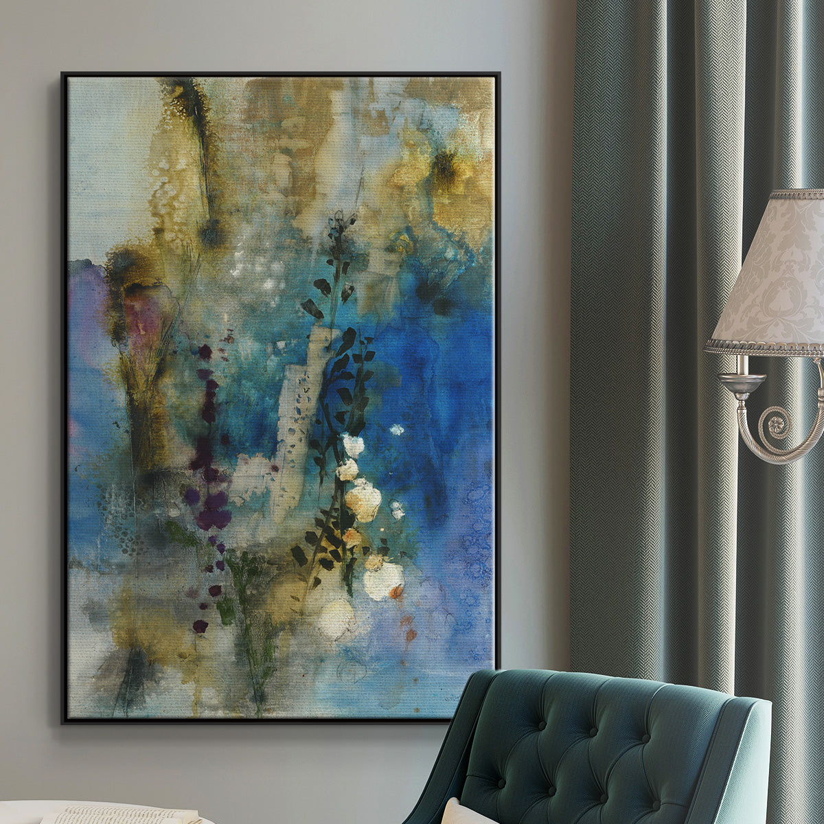 Immerge I - Floater Framed Canvas Print