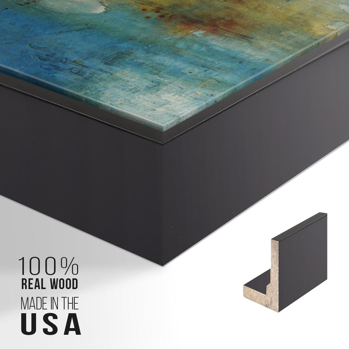 Immerge III - Floater Framed Canvas Print
