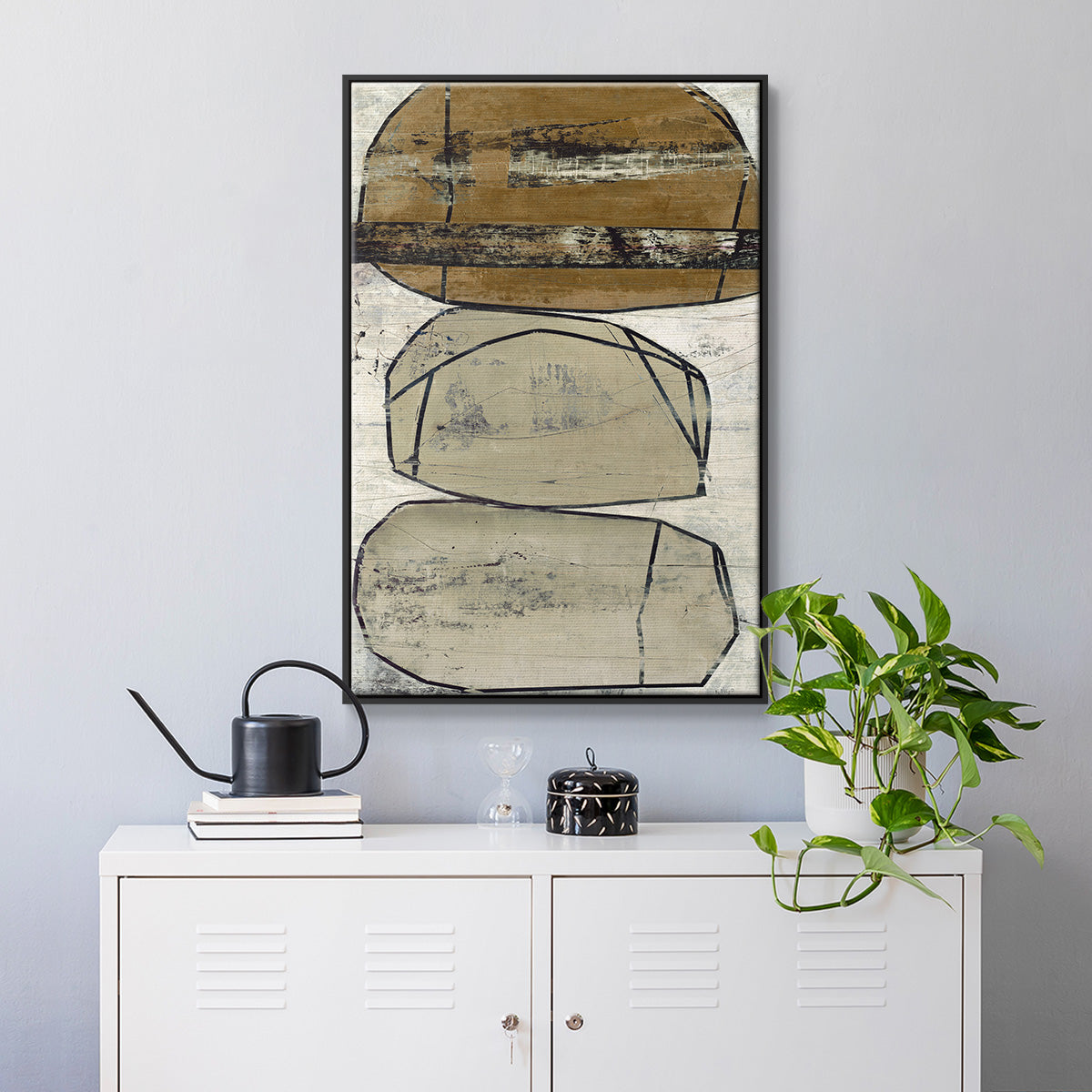 Dim Sum I - Floater Framed Canvas Print