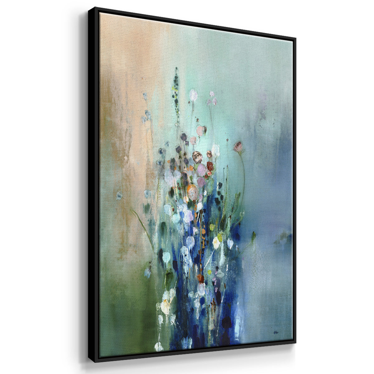 Current Air II - Floater Framed Canvas Print