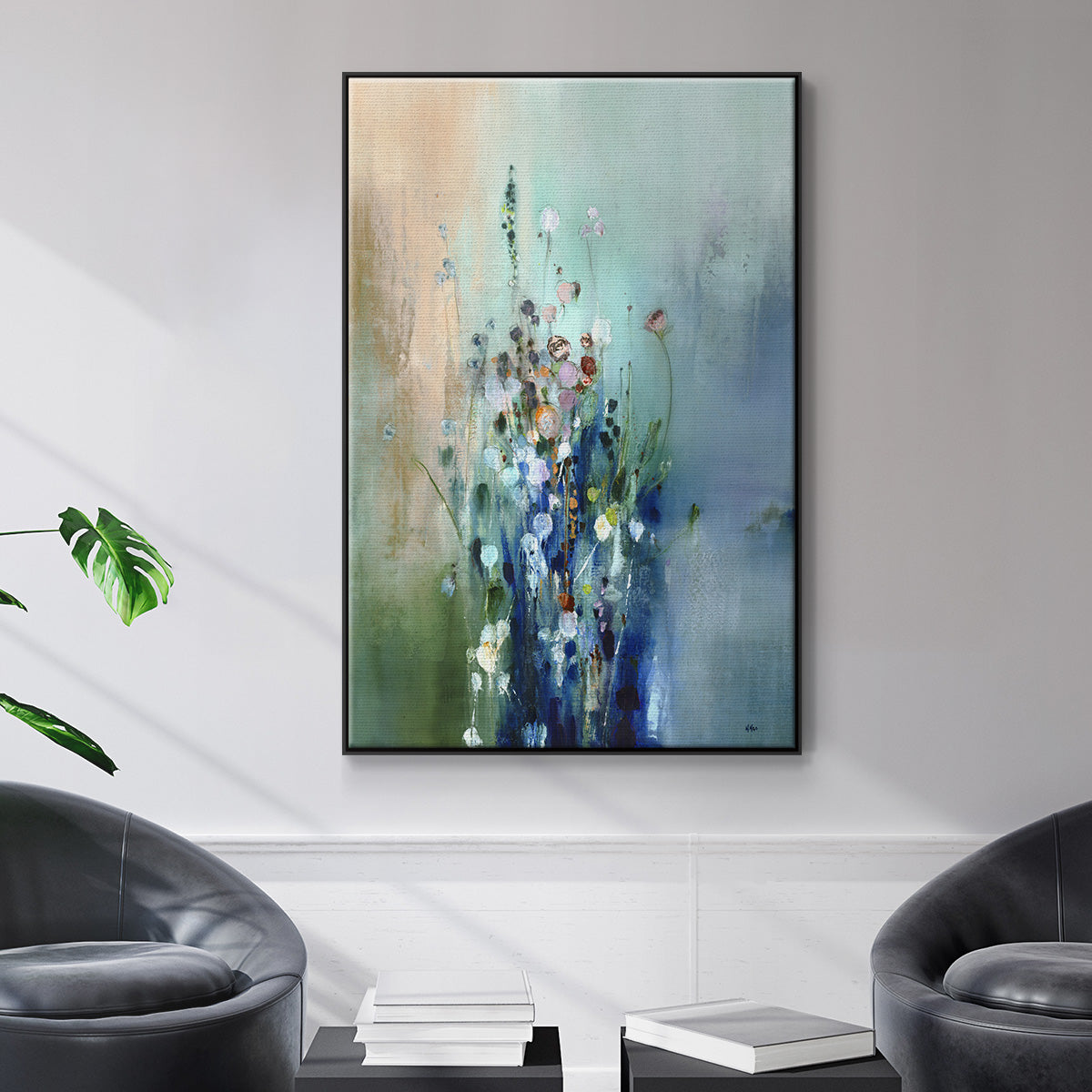 Current Air II - Floater Framed Canvas Print
