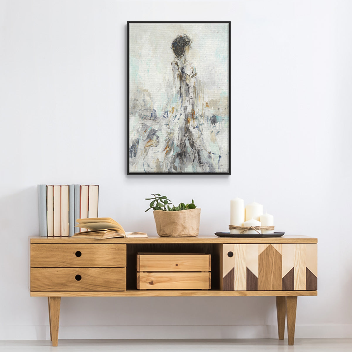Romantic Reflection II - Floater Framed Canvas Print