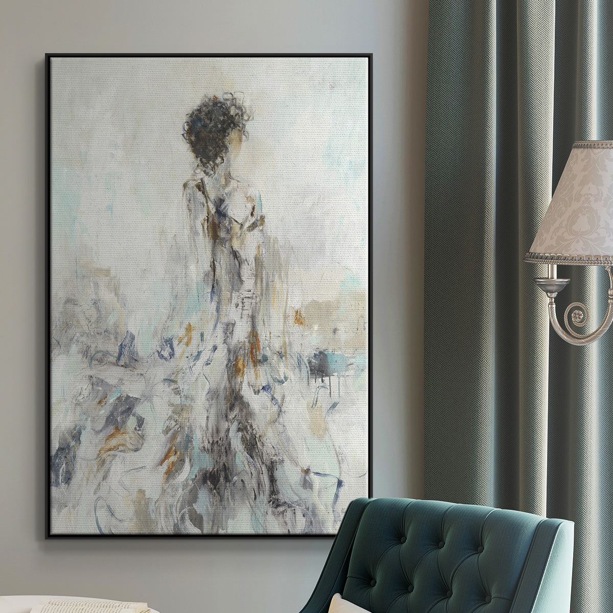 Romantic Reflection II - Floater Framed Canvas Print