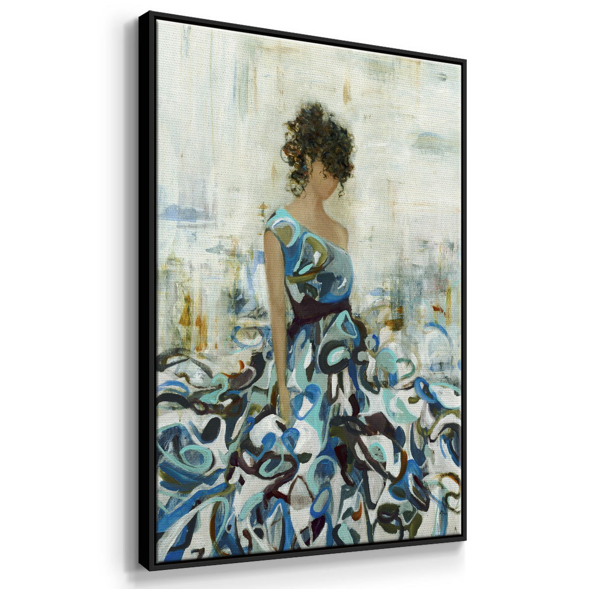 Fluid Beauty - Floater Framed Canvas Print