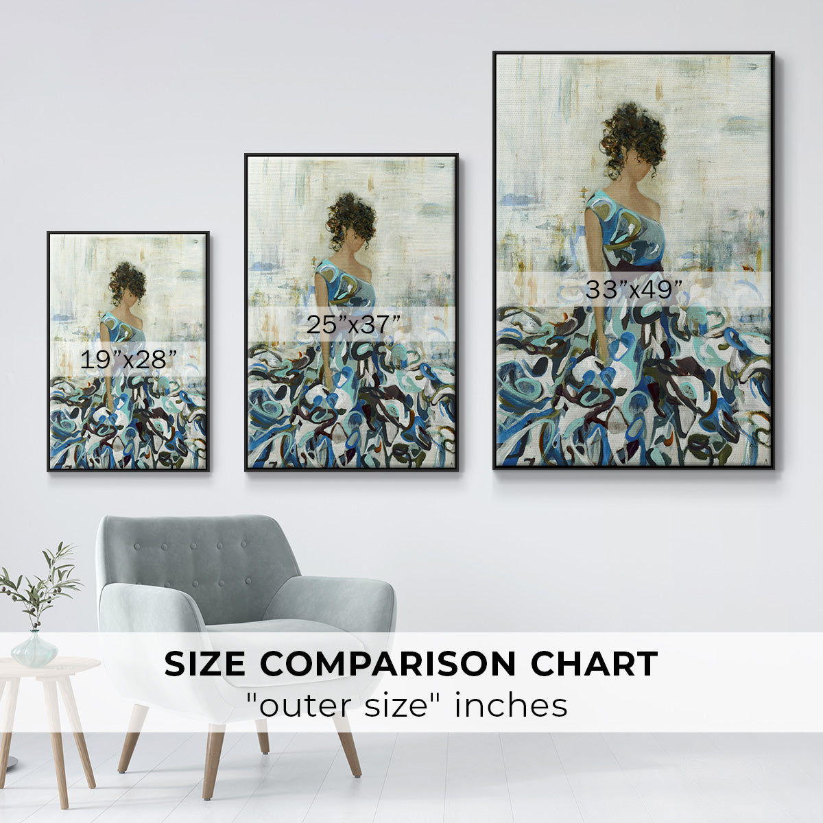 Fluid Beauty - Floater Framed Canvas Print