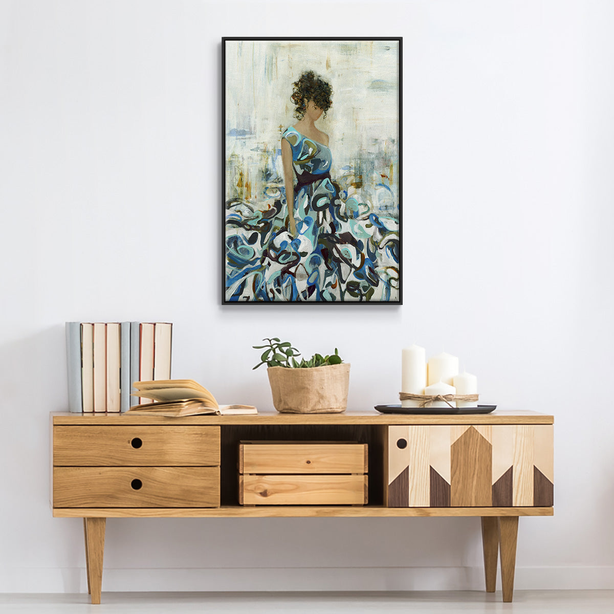 Fluid Beauty - Floater Framed Canvas Print