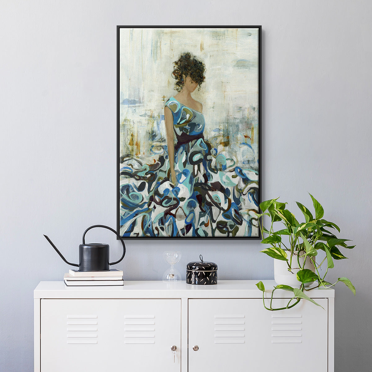 Fluid Beauty - Floater Framed Canvas Print