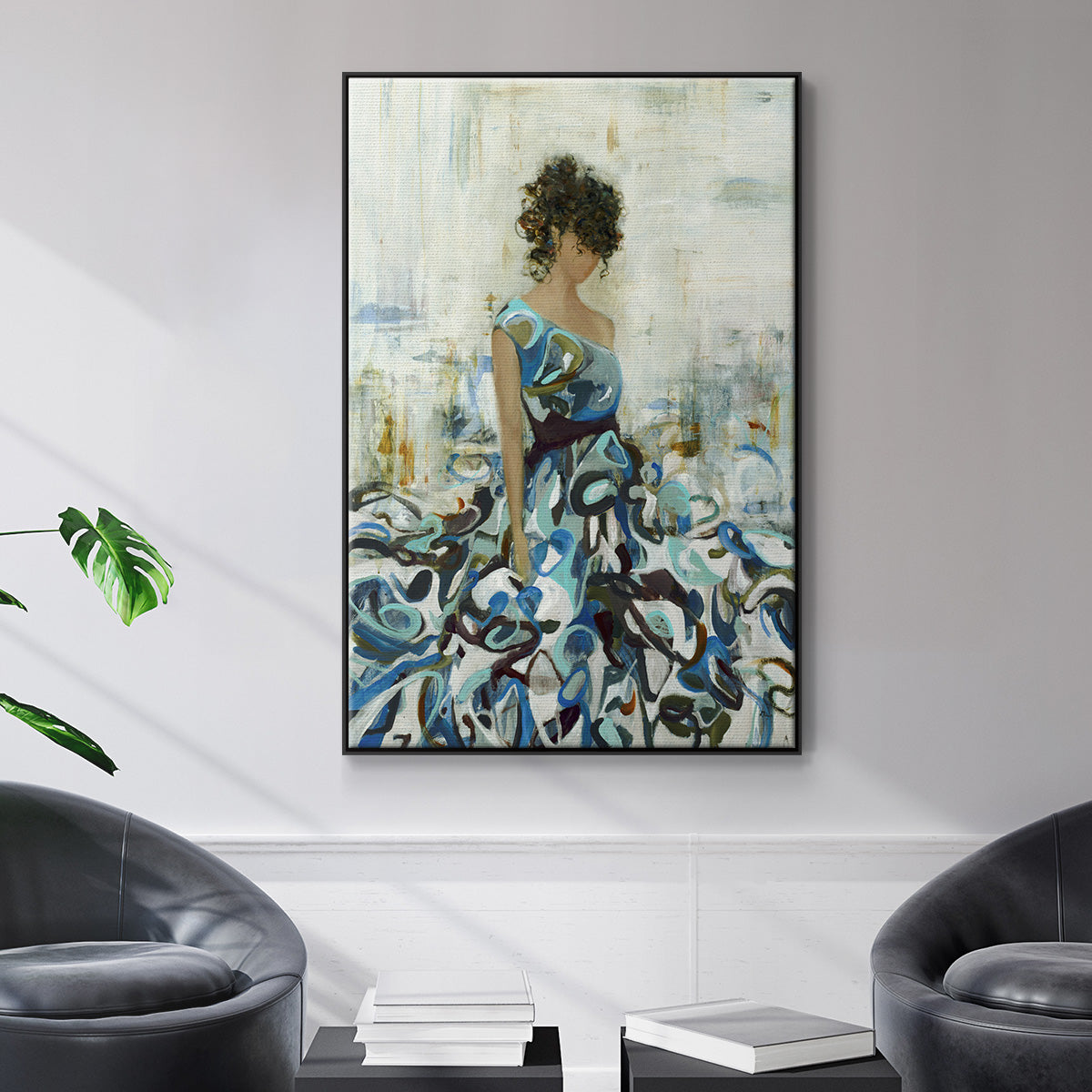 Fluid Beauty - Floater Framed Canvas Print