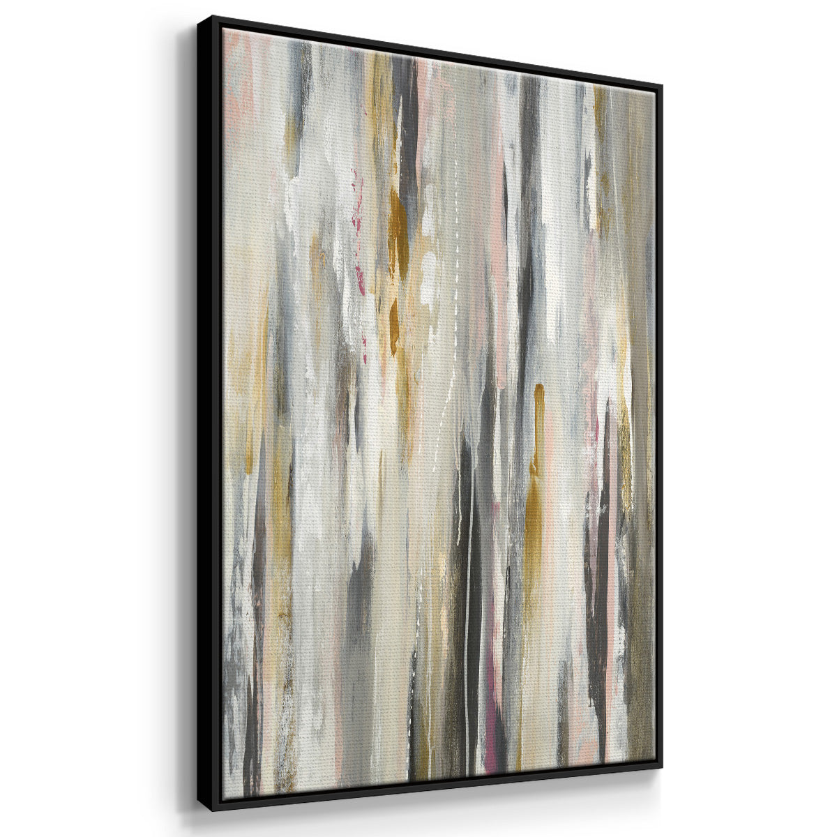Color Ripple - Floater Framed Canvas Print