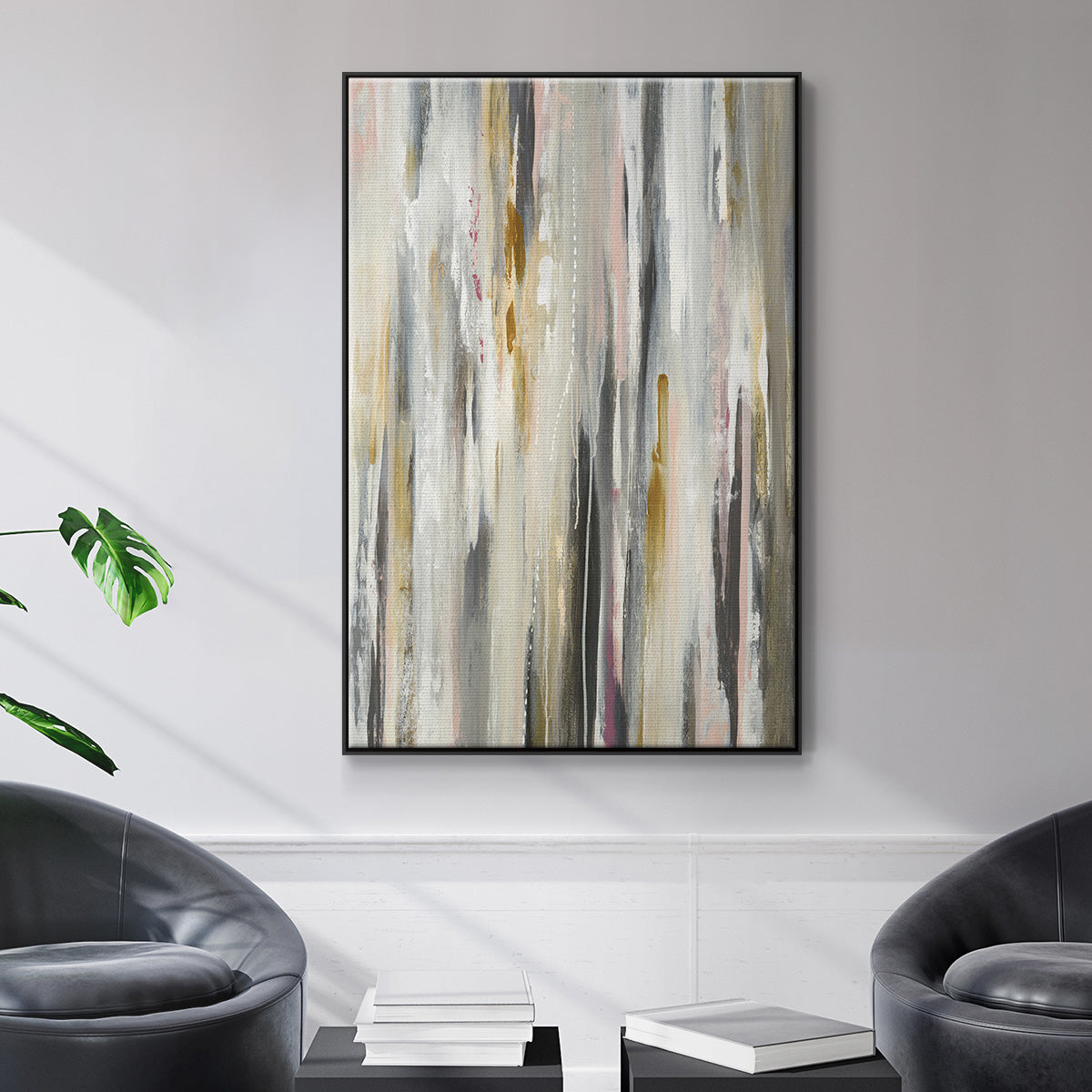 Color Ripple - Floater Framed Canvas Print