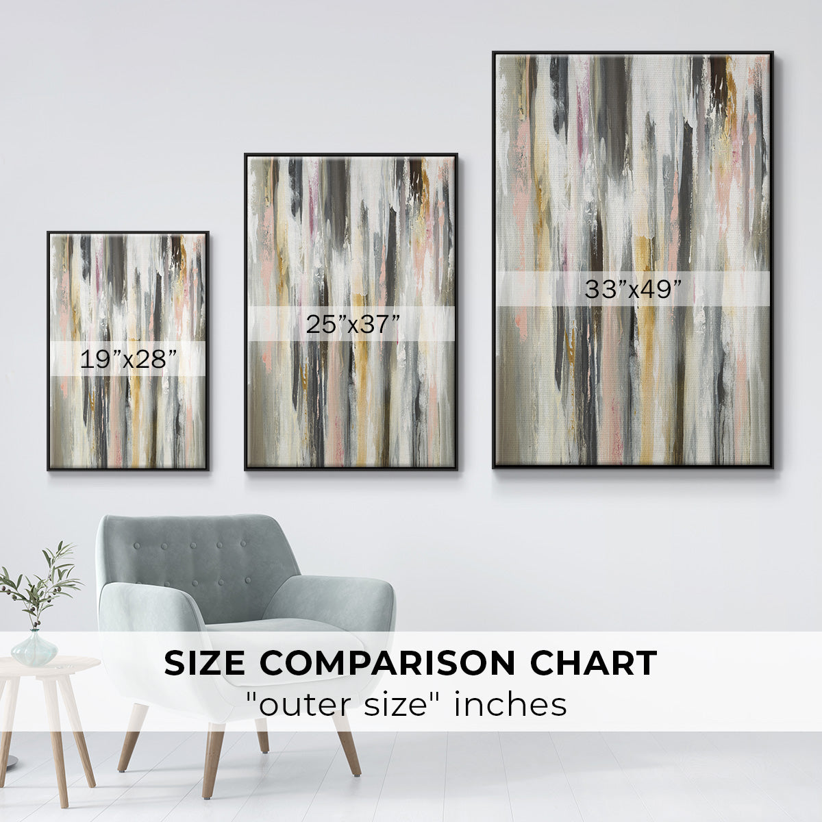 Color Ripple II - Floater Framed Canvas Print