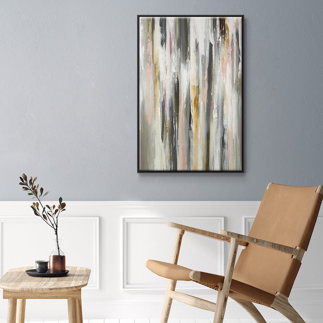 Color Ripple II - Floater Framed Canvas Print