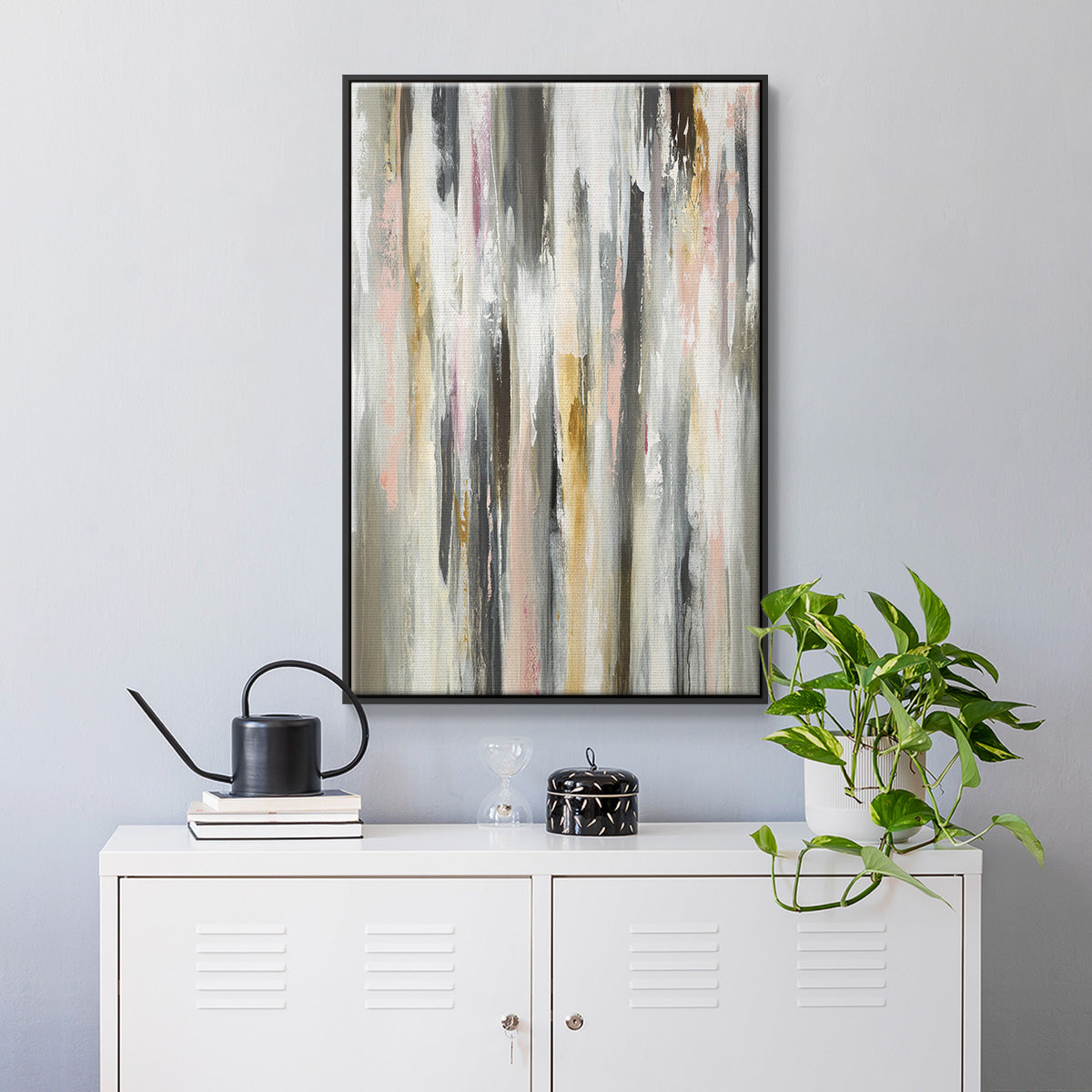 Color Ripple II - Floater Framed Canvas Print