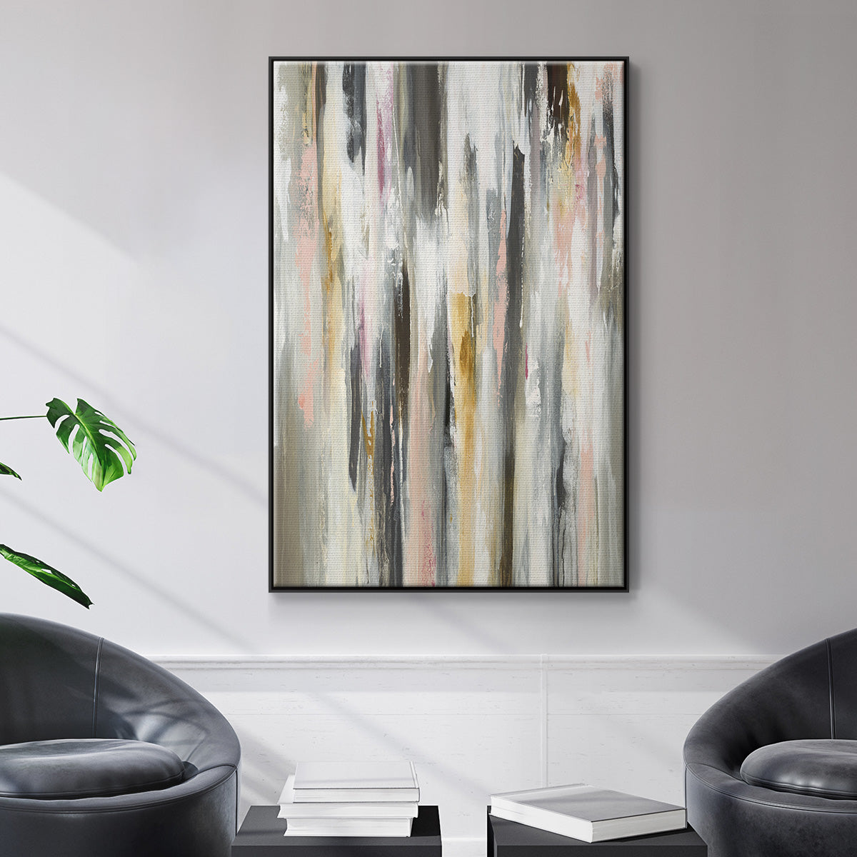 Color Ripple II - Floater Framed Canvas Print