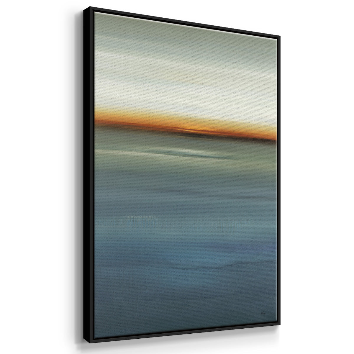 Beside the Blue I - Floater Framed Canvas Print