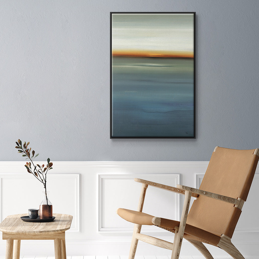 Beside the Blue I - Floater Framed Canvas Print