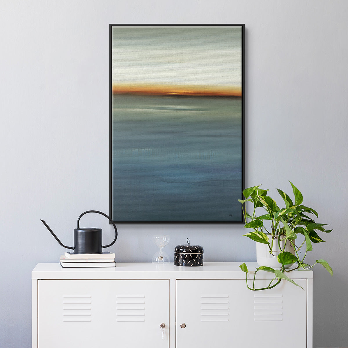 Beside the Blue I - Floater Framed Canvas Print