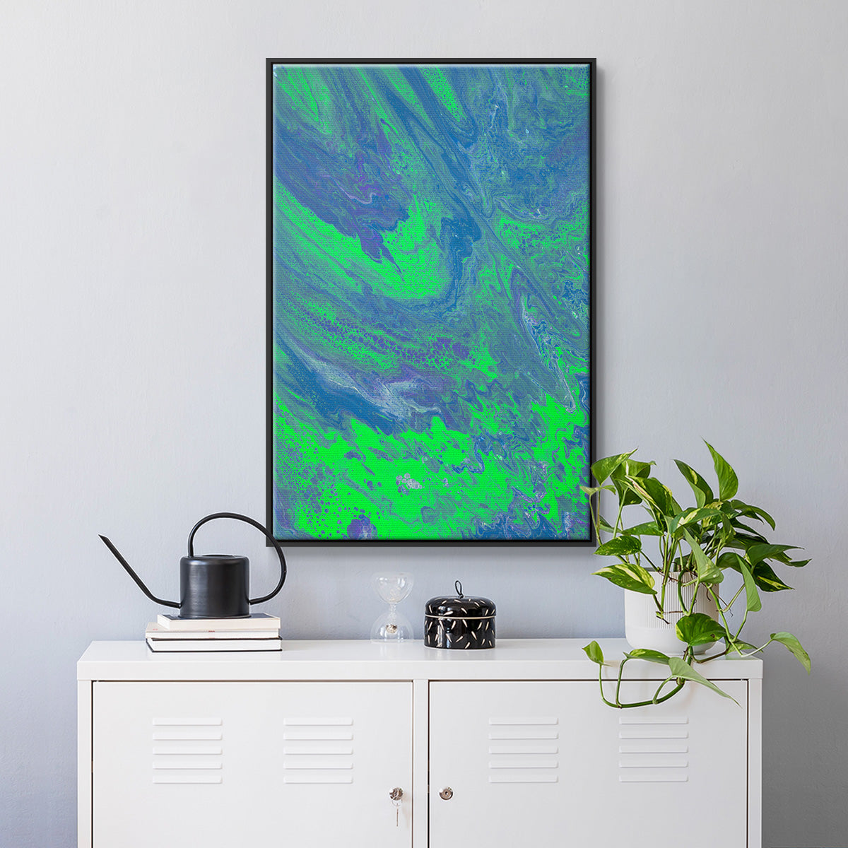 M93 - Floater Framed Canvas Print
