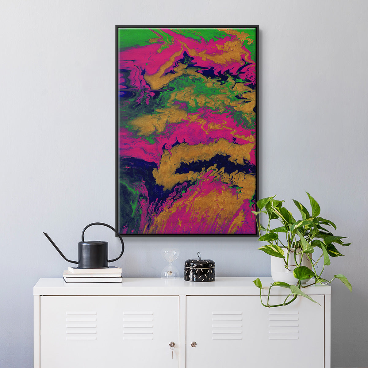 M48 - Floater Framed Canvas Print