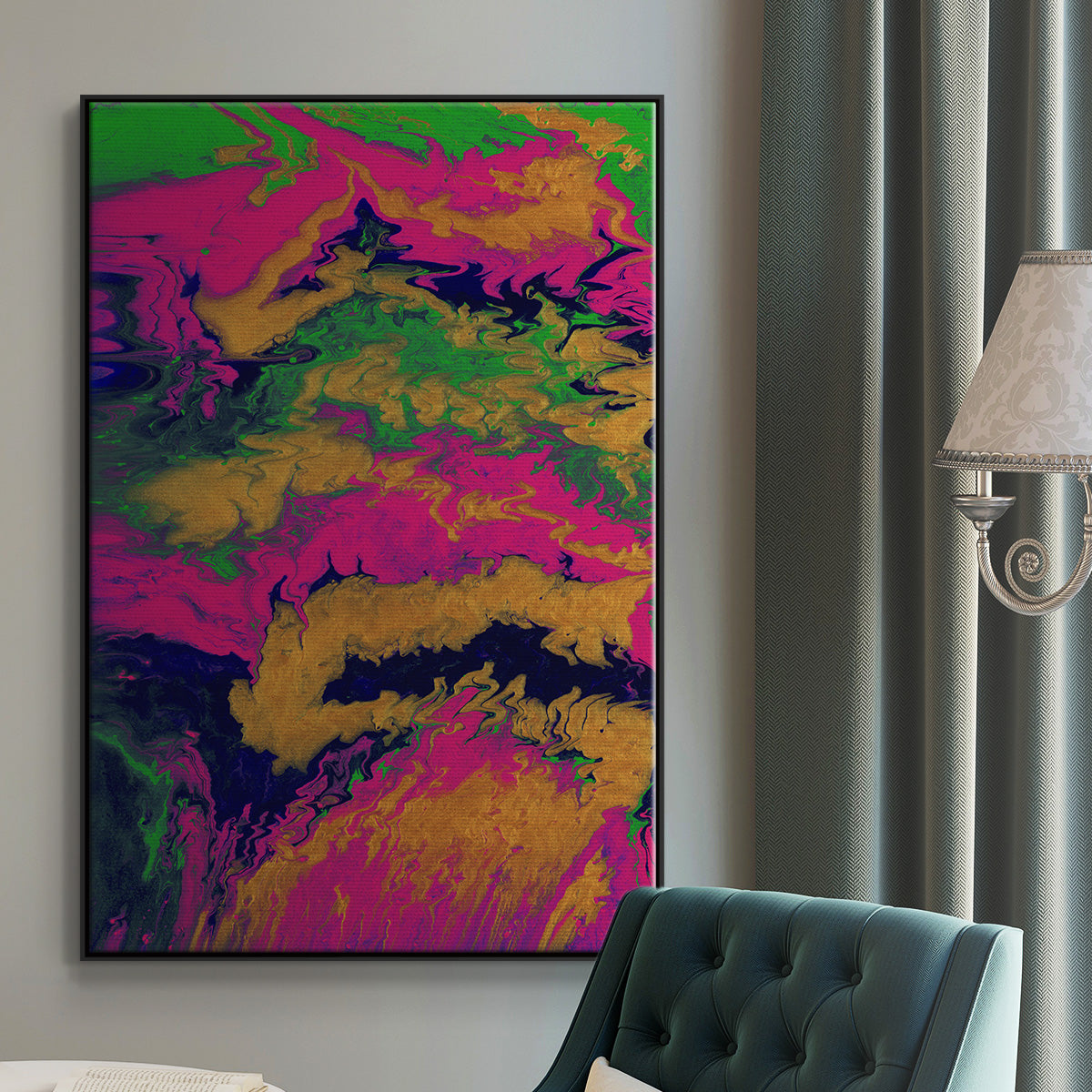 M48 - Floater Framed Canvas Print