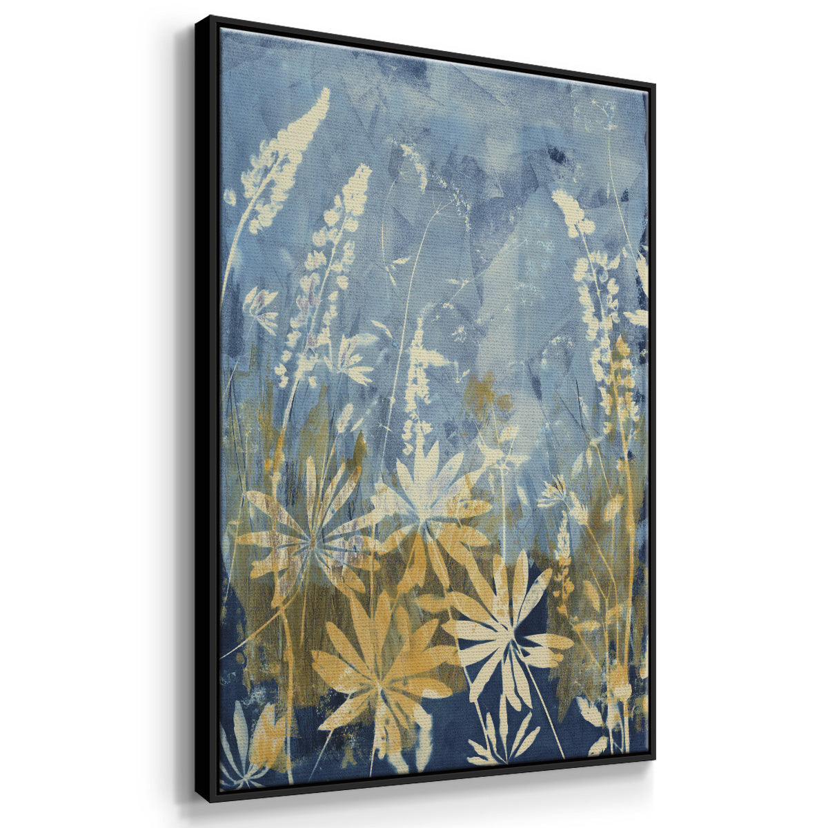 Wild Lupine - Floater Framed Canvas Print