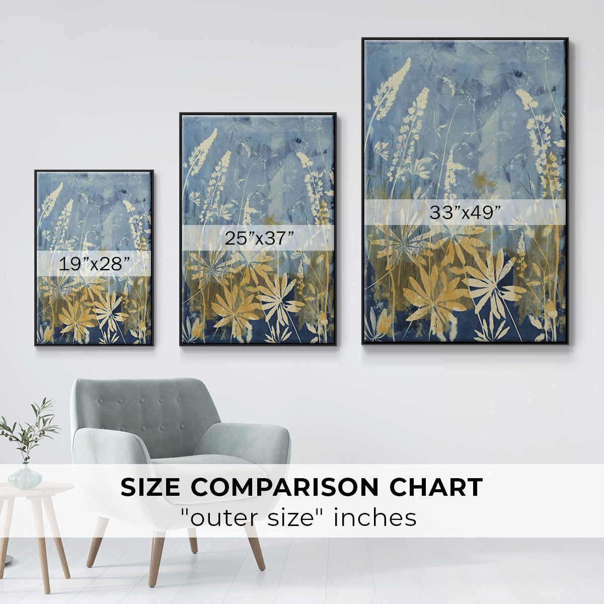 Wild Lupine - Floater Framed Canvas Print