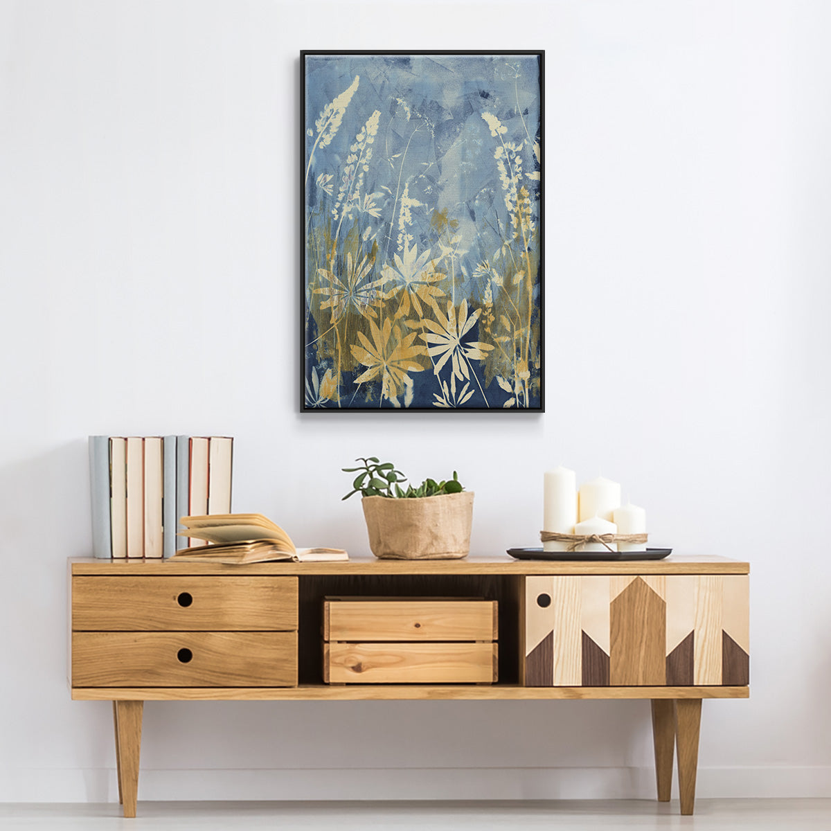 Wild Lupine - Floater Framed Canvas Print