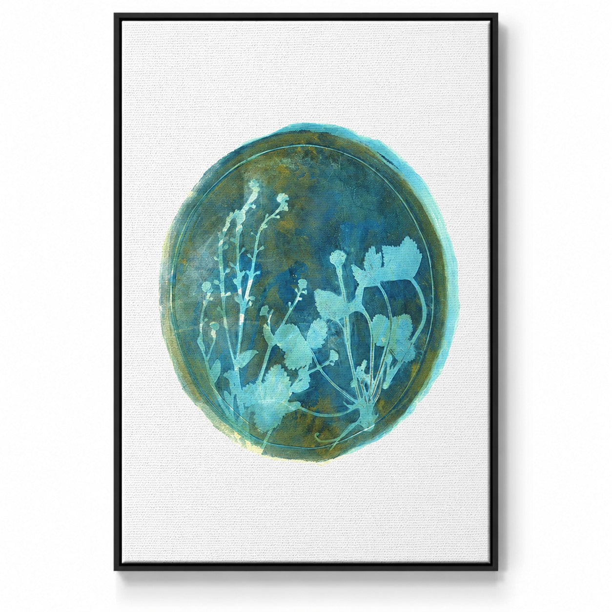Strawberries and Forg I - Floater Framed Canvas Print