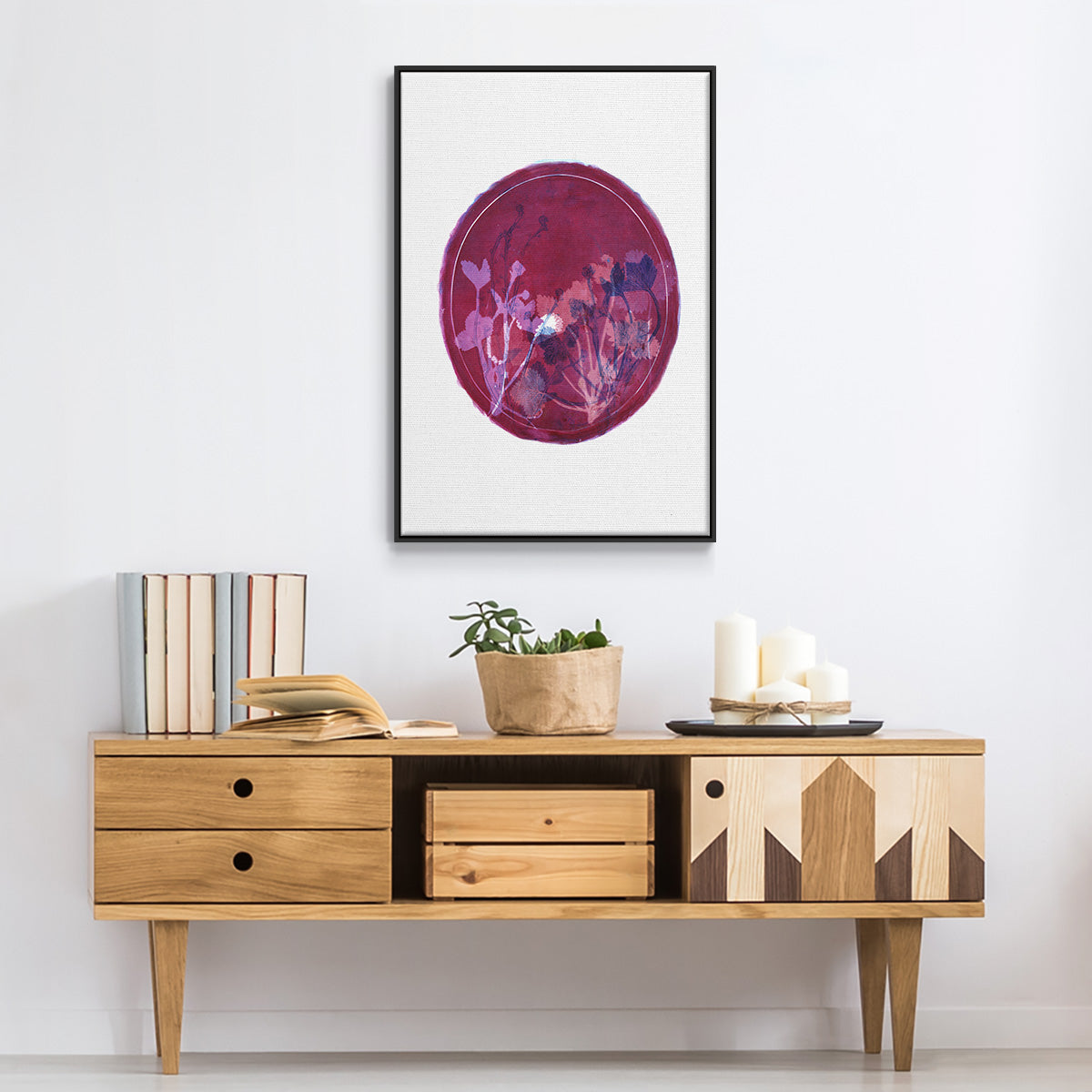 Strawberries and Forg II - Floater Framed Canvas Print