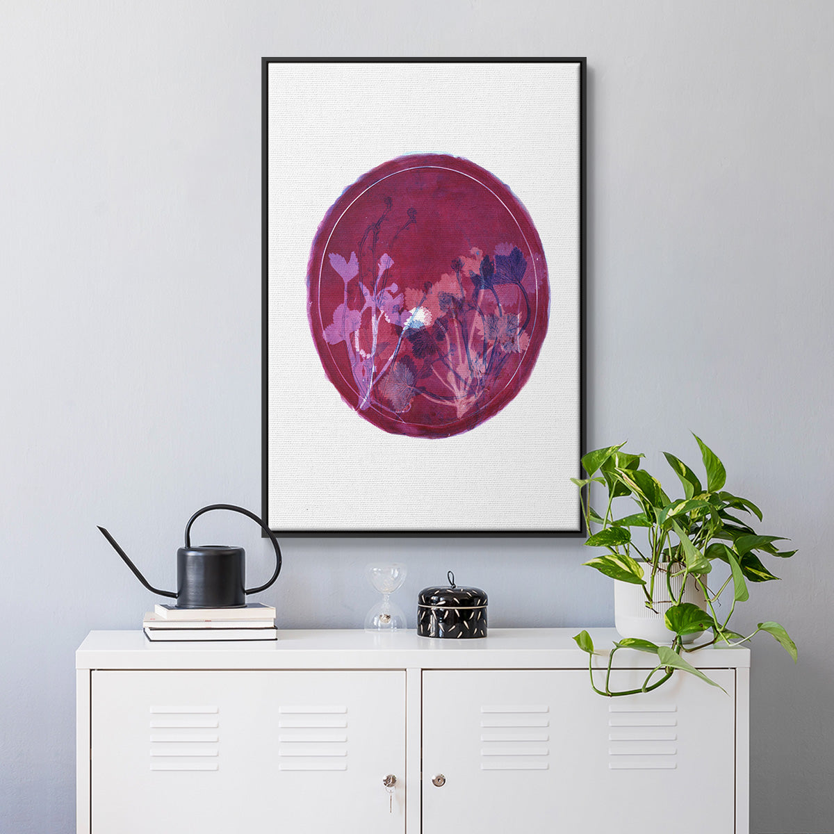 Strawberries and Forg II - Floater Framed Canvas Print