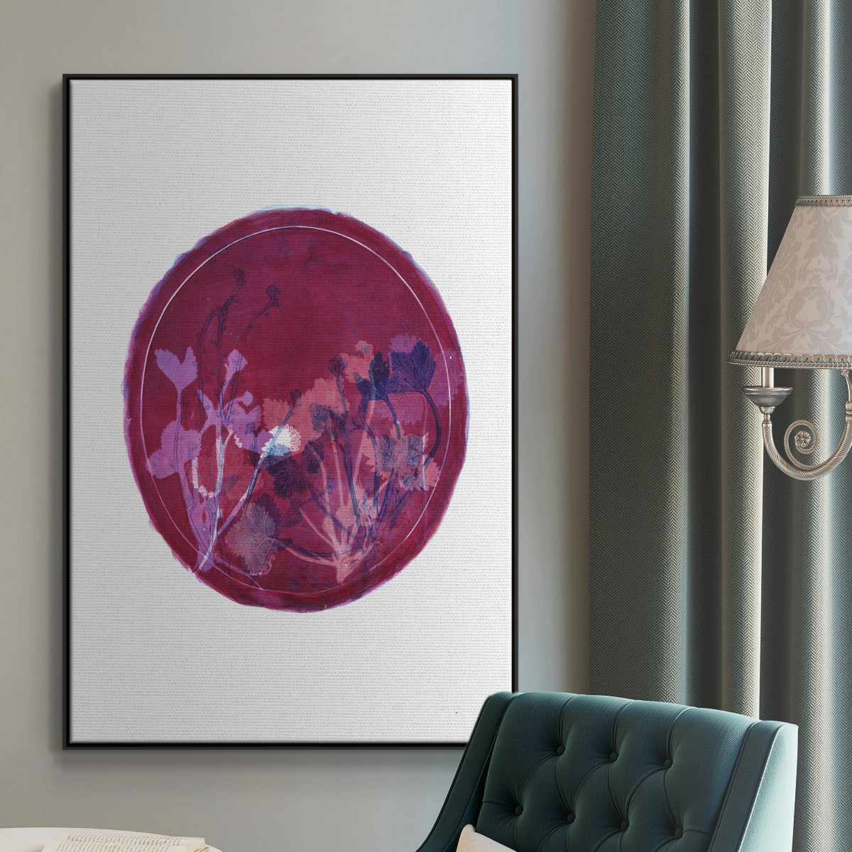Strawberries and Forg II - Floater Framed Canvas Print