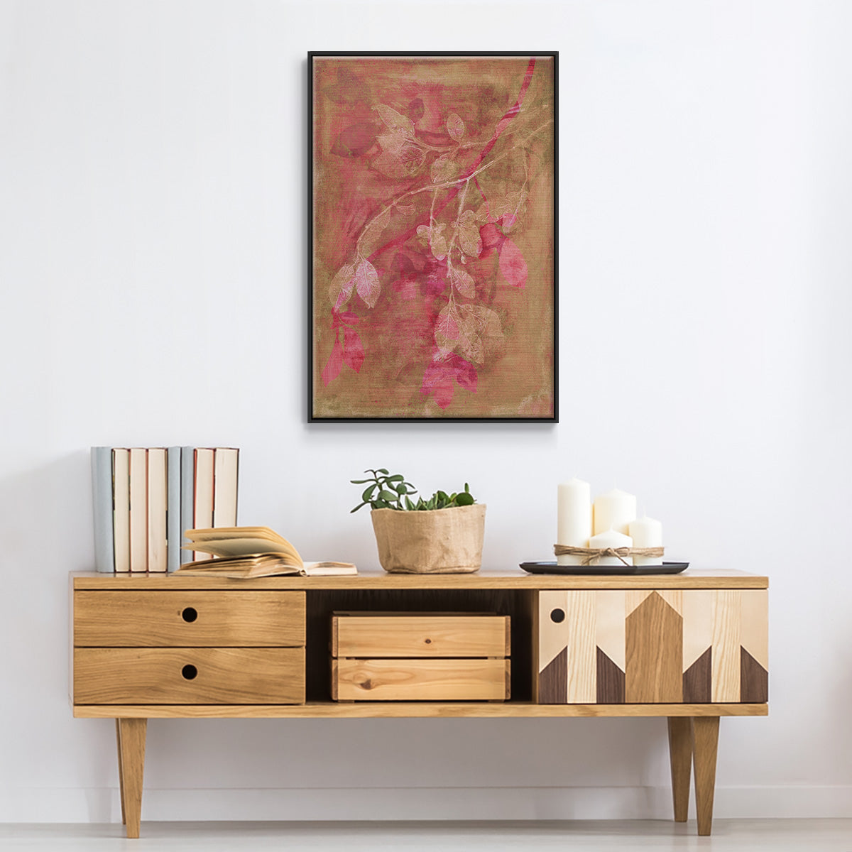 Branching Out IV - Floater Framed Canvas Print