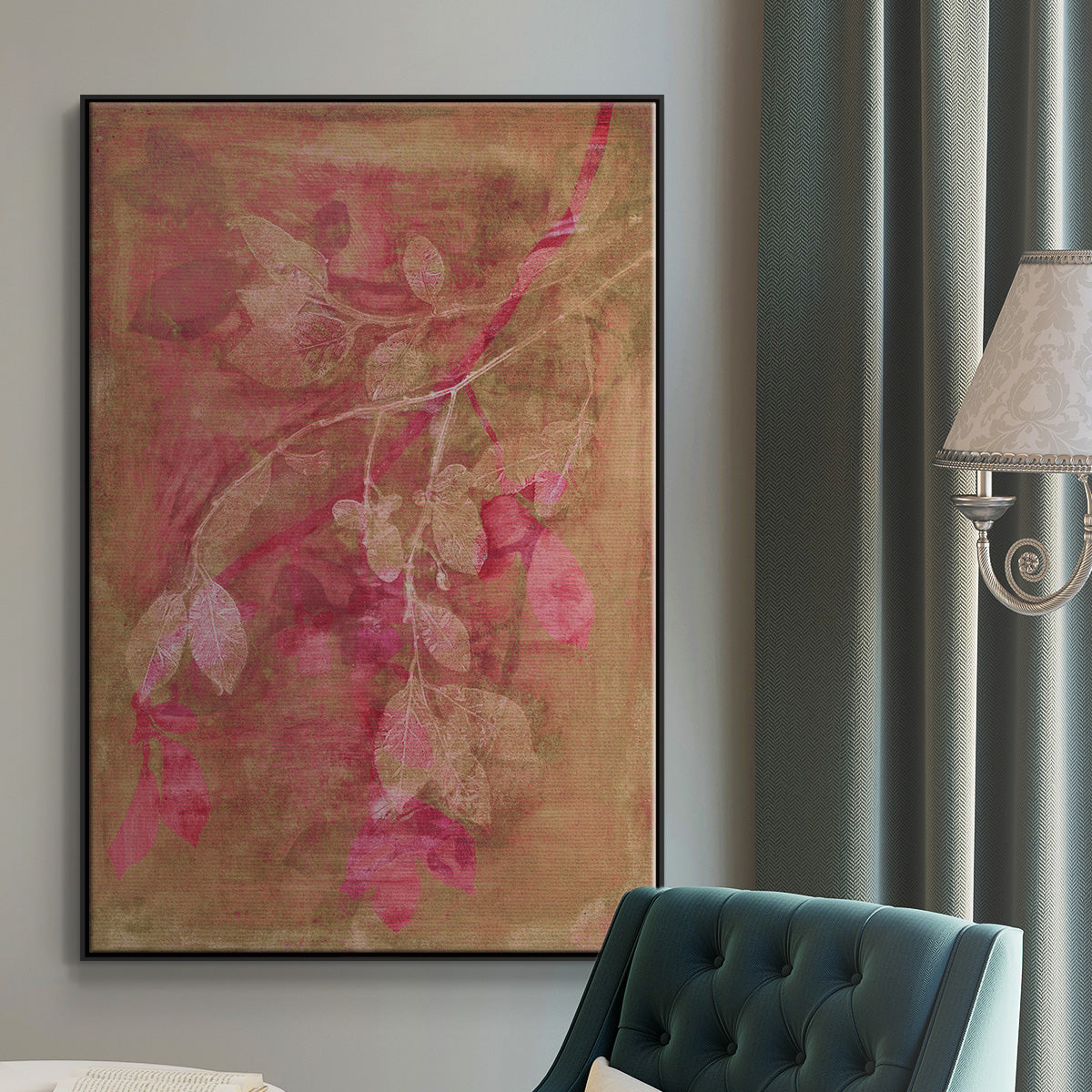 Branching Out IV - Floater Framed Canvas Print