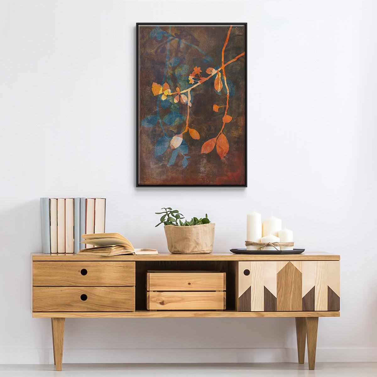 Branching Out V - Floater Framed Canvas Print