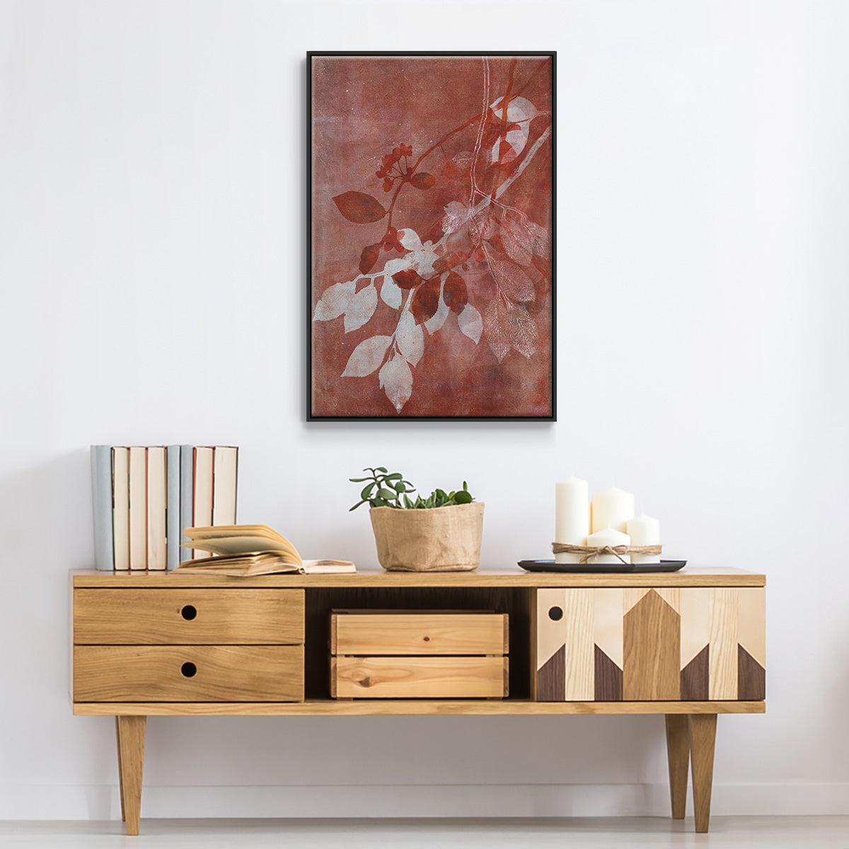 Branching Out XVI - Floater Framed Canvas Print