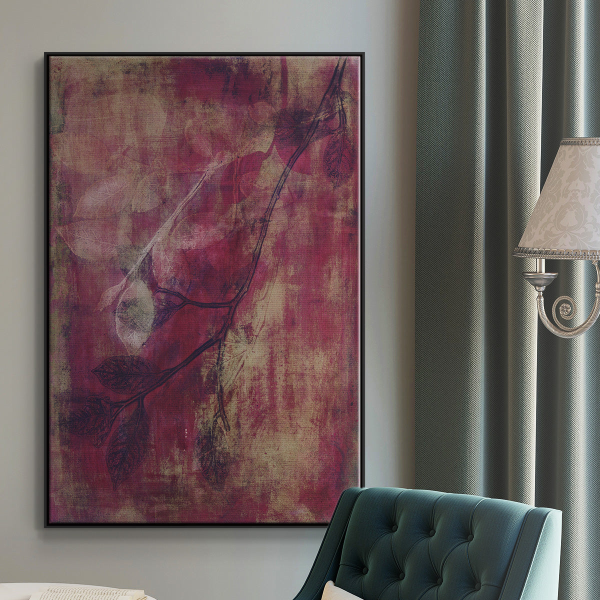 Branching Out XVII - Floater Framed Canvas Print