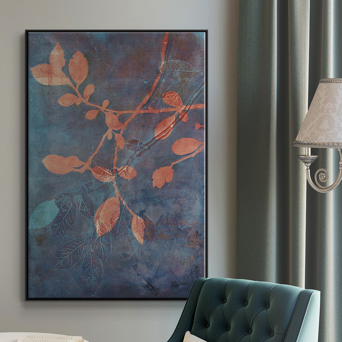 Branching Out XVIII - Floater Framed Canvas Print