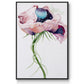 Paris Poppy II - Floater Framed Canvas Print