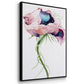 Paris Poppy II - Floater Framed Canvas Print