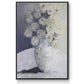 Green Vase with Yellow Flowers - Floater Framed Canvas Print